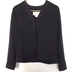 NYGARD collection beaded black jacket size 10